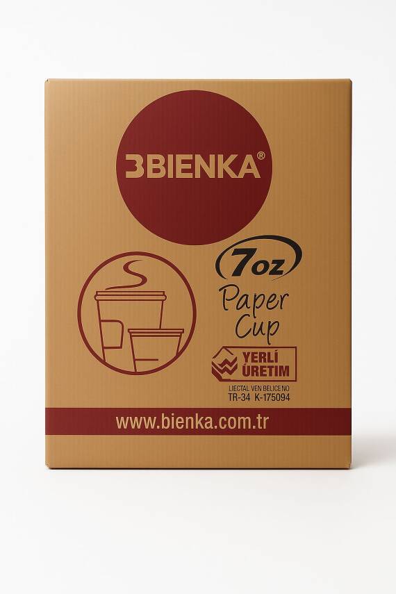 Bıenka Karton Bardak 7 oz 3000li - 1