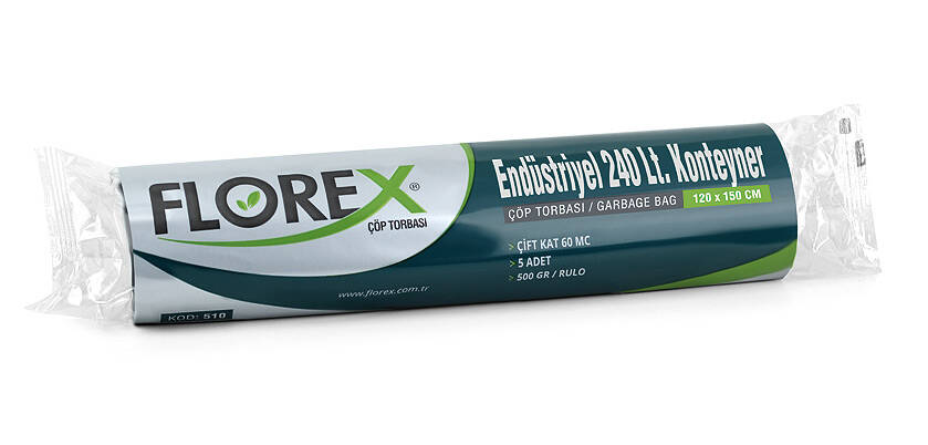 Endüstriyel 240 lt Konteyner 500gr Çöp Torbası (siyah) - 1