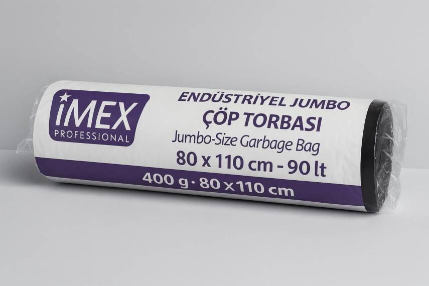 İmex Endüstriyel Jumbo Boy Çöp Torbası 80*110 (400gr - 1