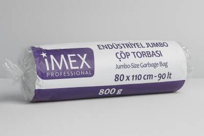İmex Endüstriyel Jumbo Boy Çöp Torbası 80*110 (800gr - 