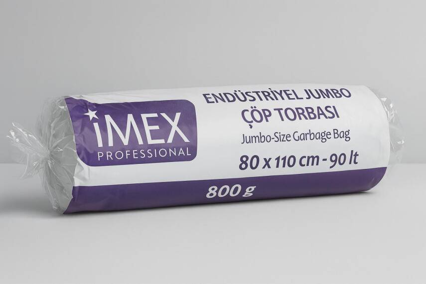 İmex Endüstriyel Jumbo Boy Çöp Torbası 80*110 (800gr - 1