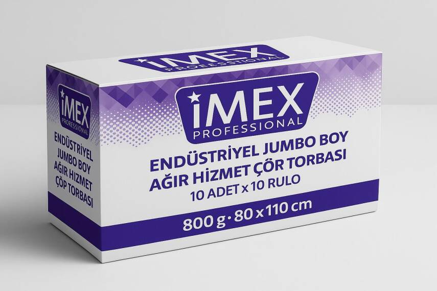 İmex Endüstriyel Jumbo Boy Çöp Torbası 80*110 (800gr) - 1
