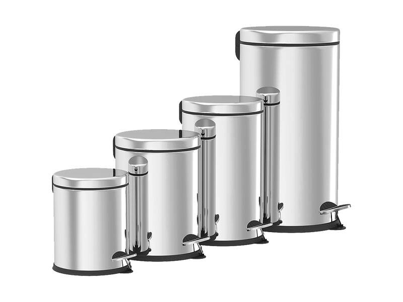 Paslanmaz Pedallı Çöp Kovası, Micro 5 L - 1