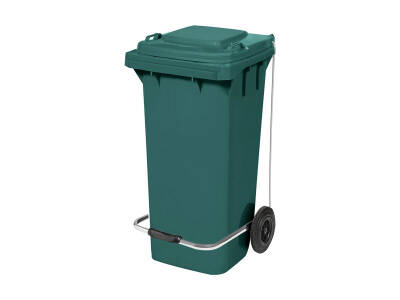 Pedallı 120 LT. Çöp Konteyneri, Yeşil - 