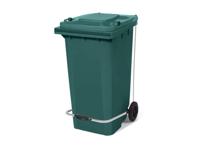 Pedallı 240 LT. Çöp Konteyneri, Yeşil - 1