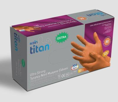 Ultra Güçlü Turuncu Muayene Eldiveni M - 